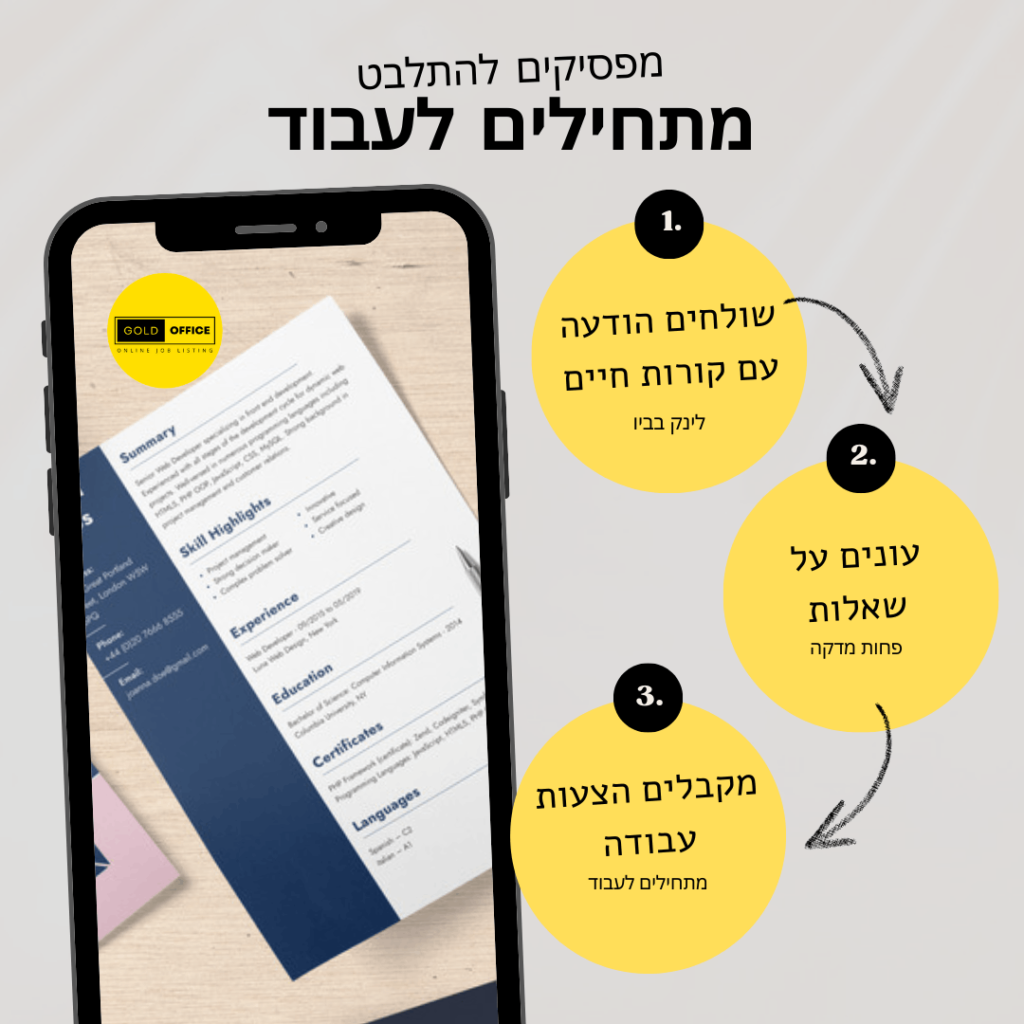 החגים מאחורינו – הגיע הזמן למצוא עבודה חדשה!